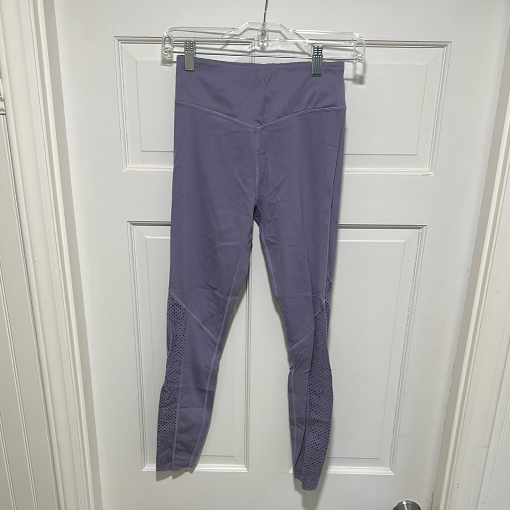 Varley Purple Mesh Panel Leggings